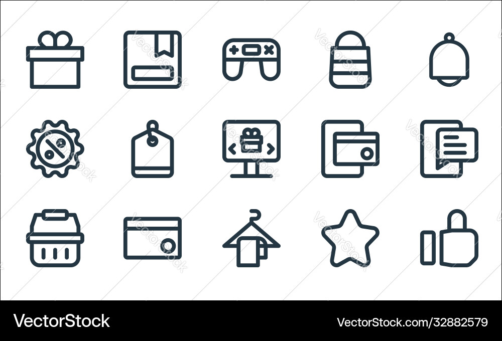 Ecommerce line icons linear set quality Ecommerce line icons linear set quality vector image