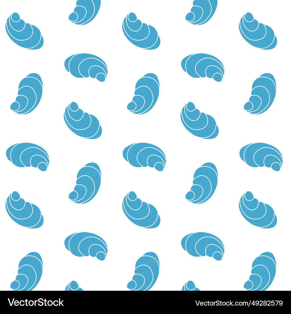 Green seashells pattern on transparent background Green seashells pattern on transparent background vector image