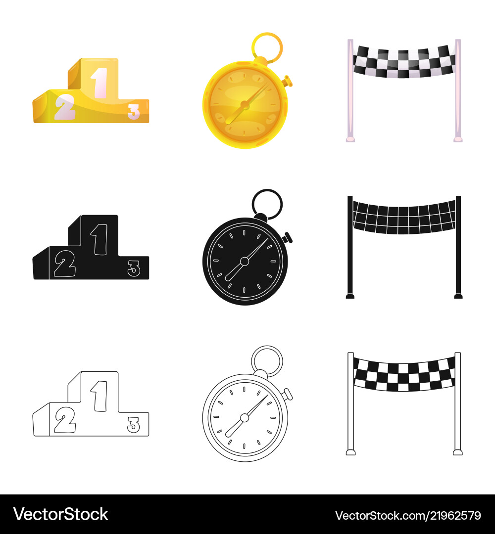 Isolated object of car and rally icon collection Isolated object of car and rally icon collection Vector Image