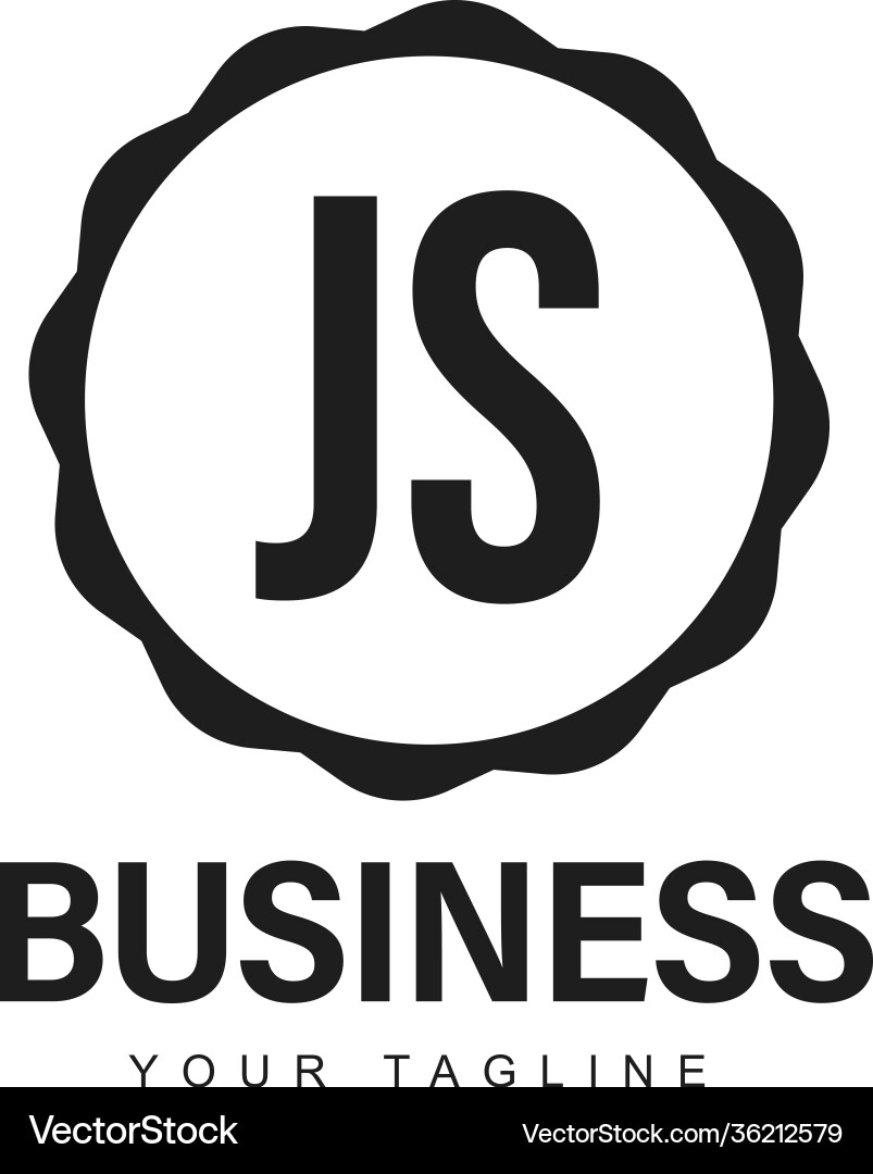 Js initial a logo design with abstract style Js initial a logo design with abstract style vector image