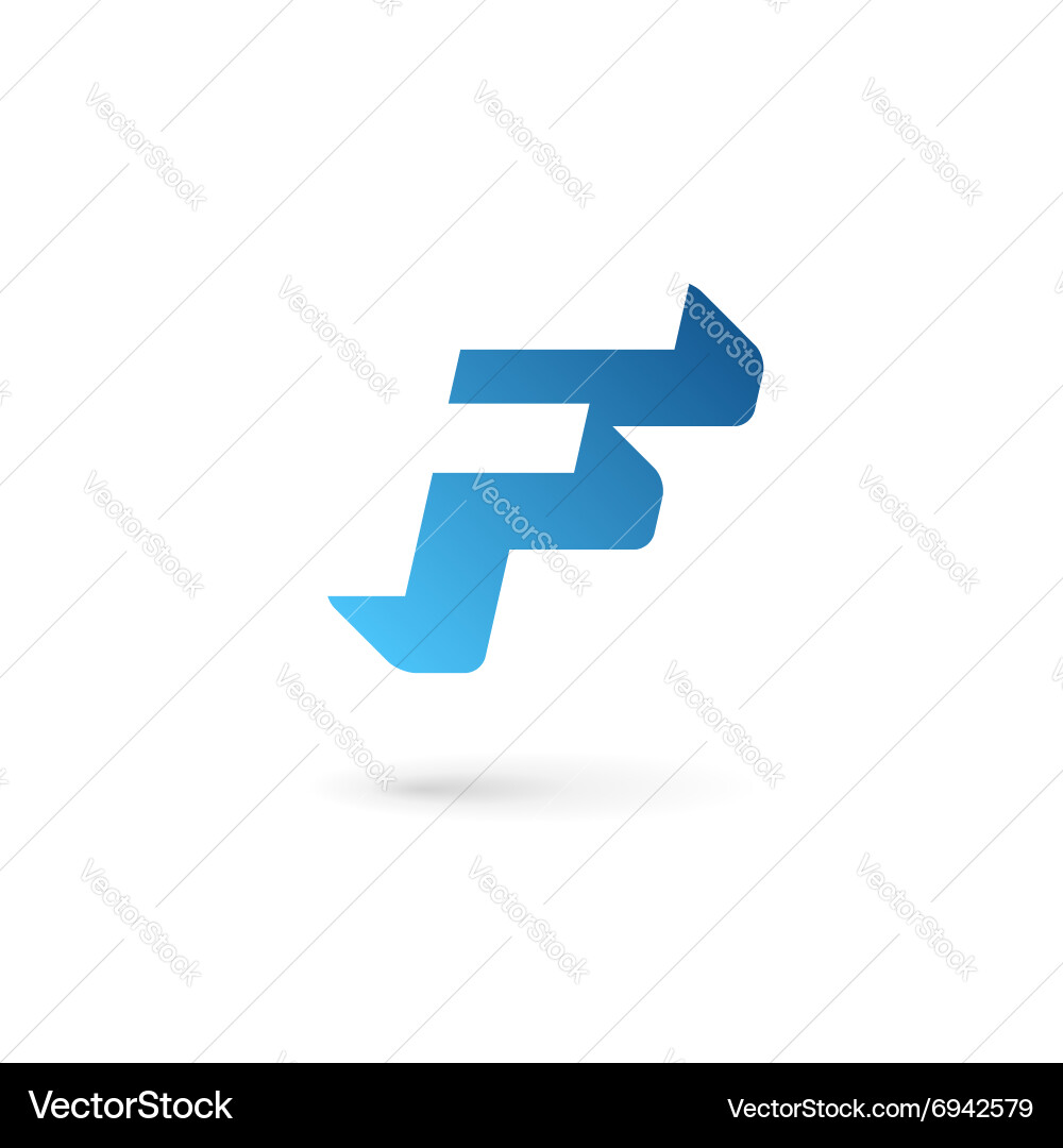 Letter f logo icon design template elements Vector Image