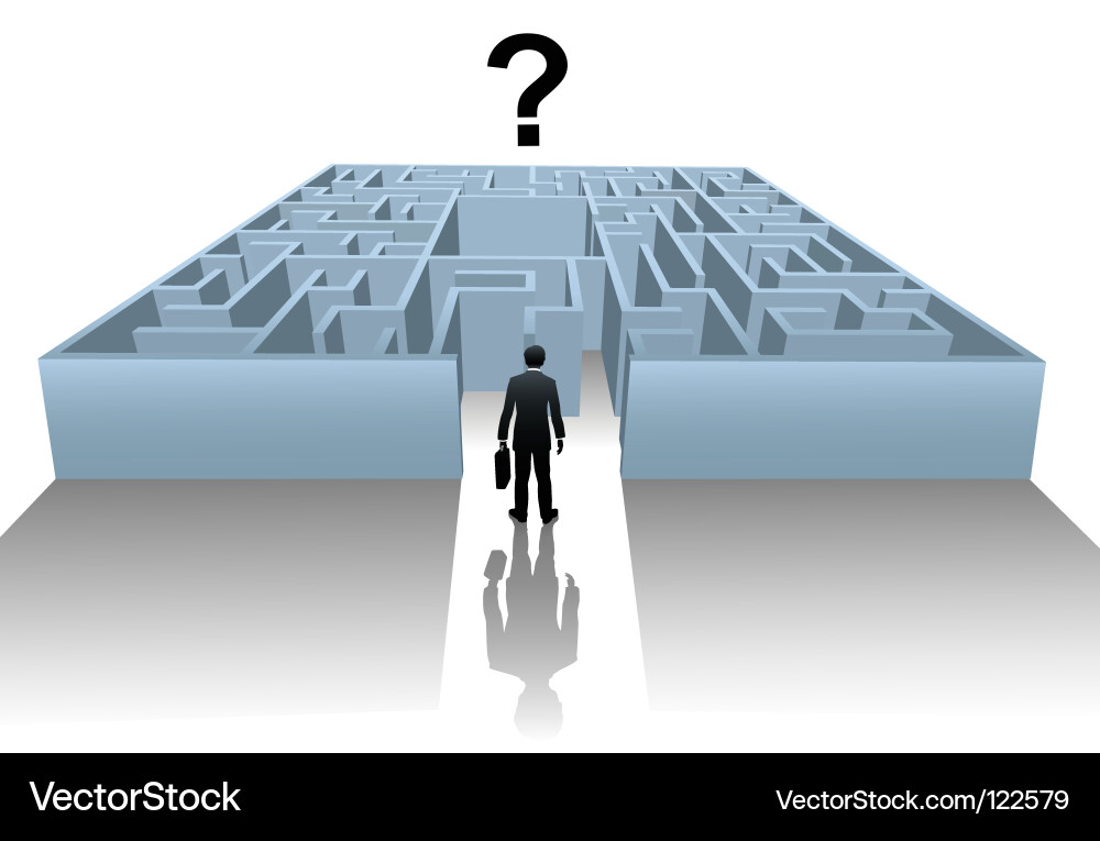 Maze Lösung Vektorbild