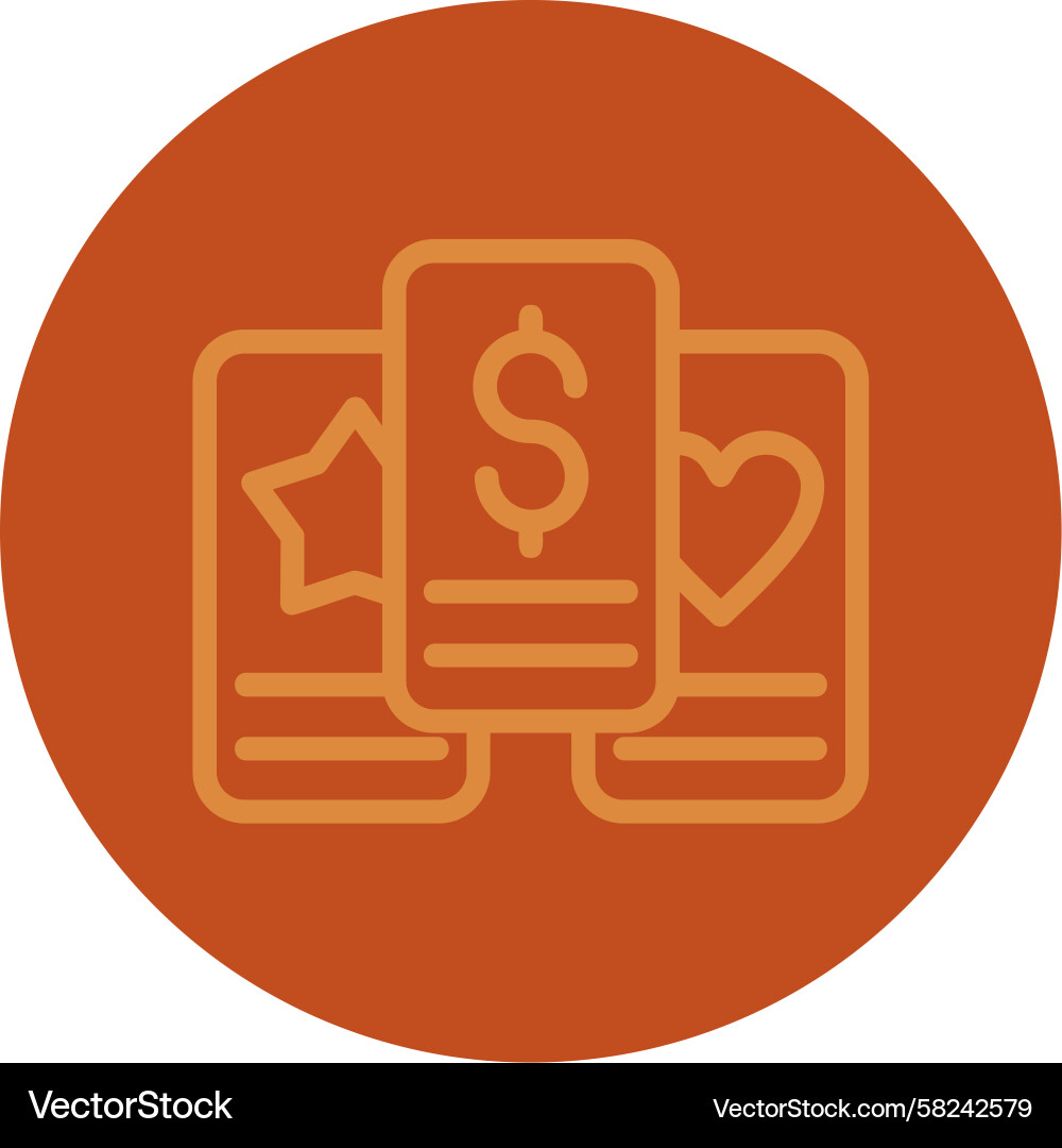 Multi-Color Subscription Line Icon Vector Image