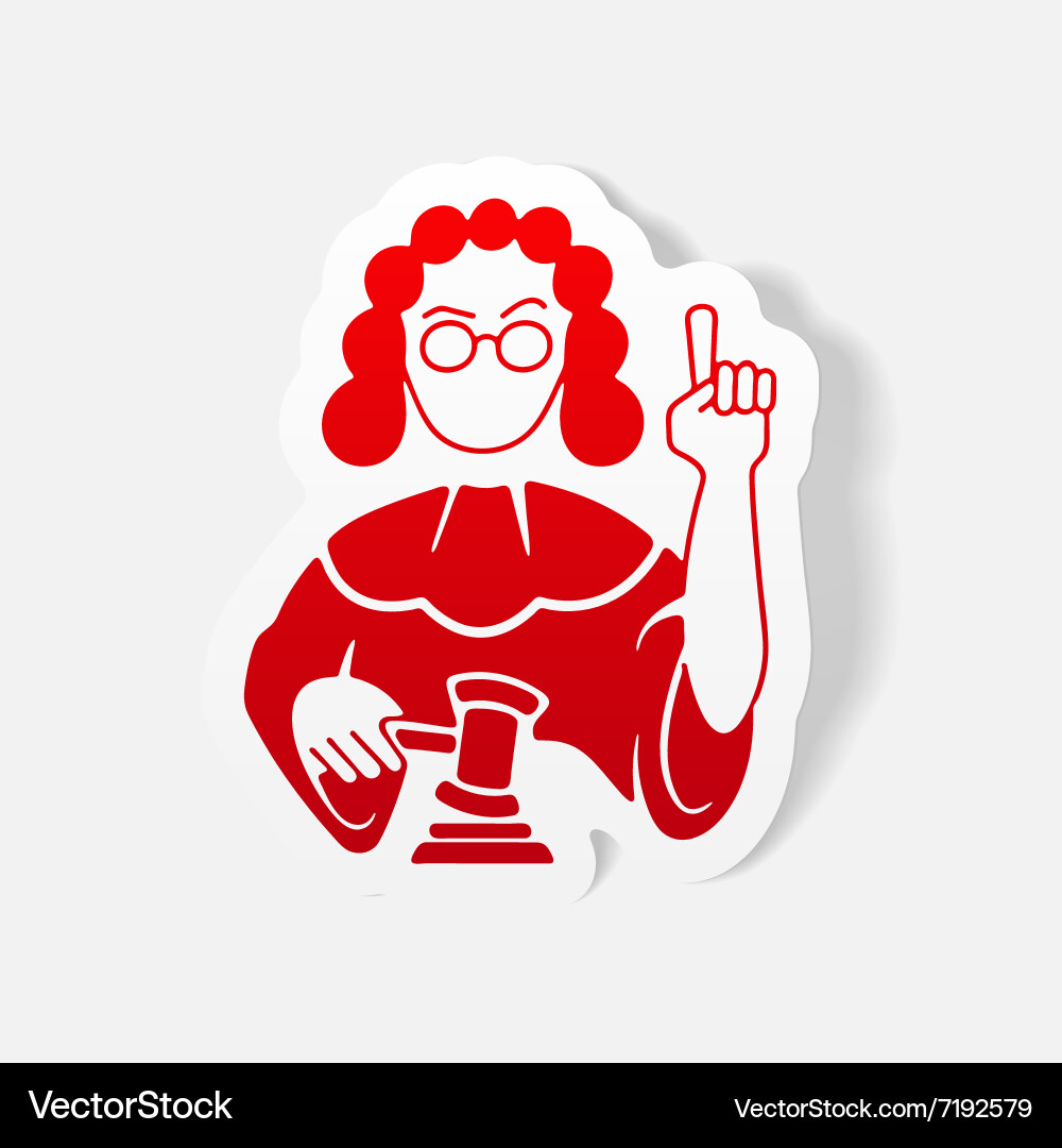 Realistic design element judge Vector Image