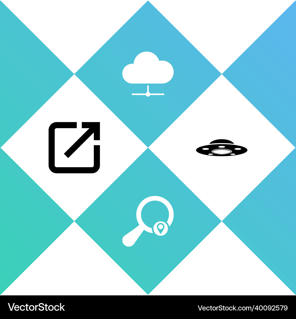 Set open in new window search location network Set open in new window search location network Vector Image