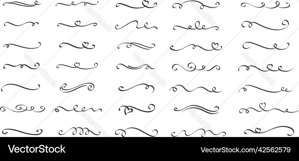 Swishes swashes or swoops Royalty Free Vector Image