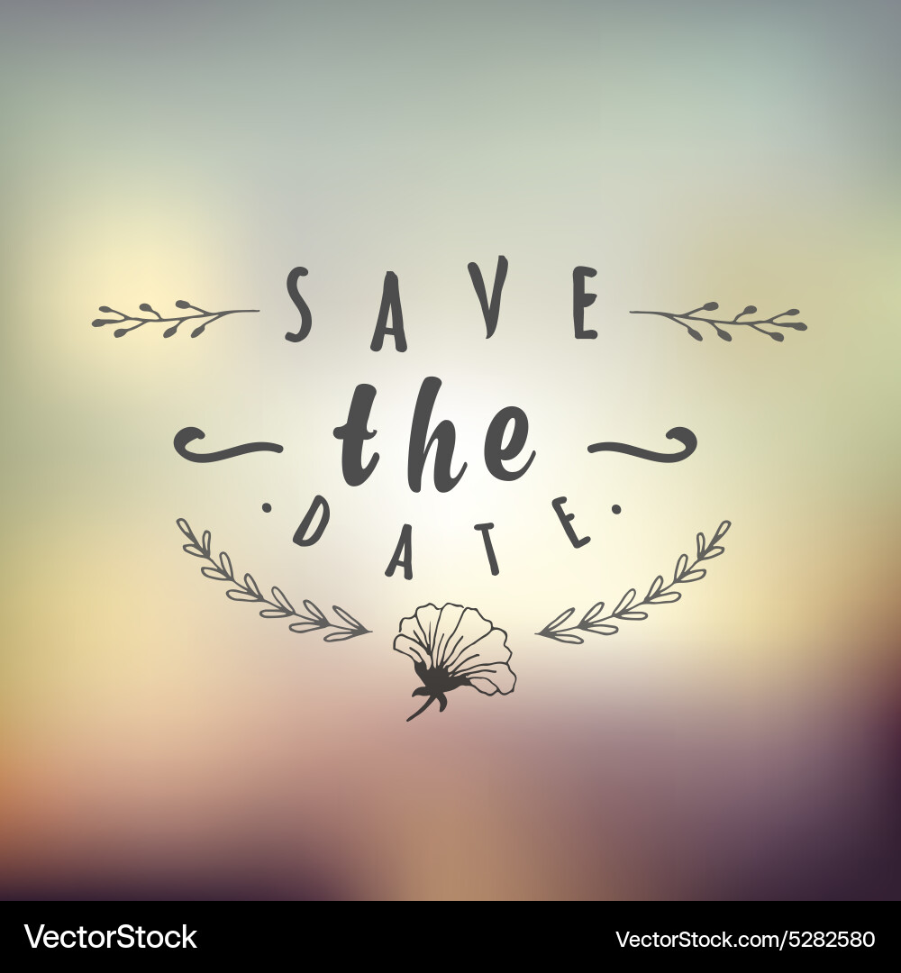 Abstract background with typographical quote save vector image
