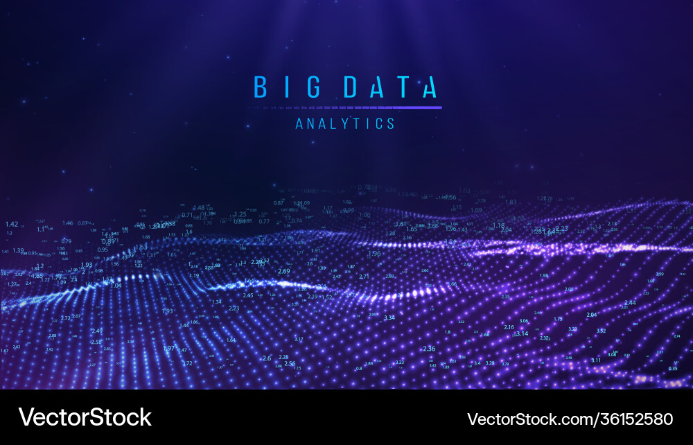 Big data visualization background 3d Vector Image