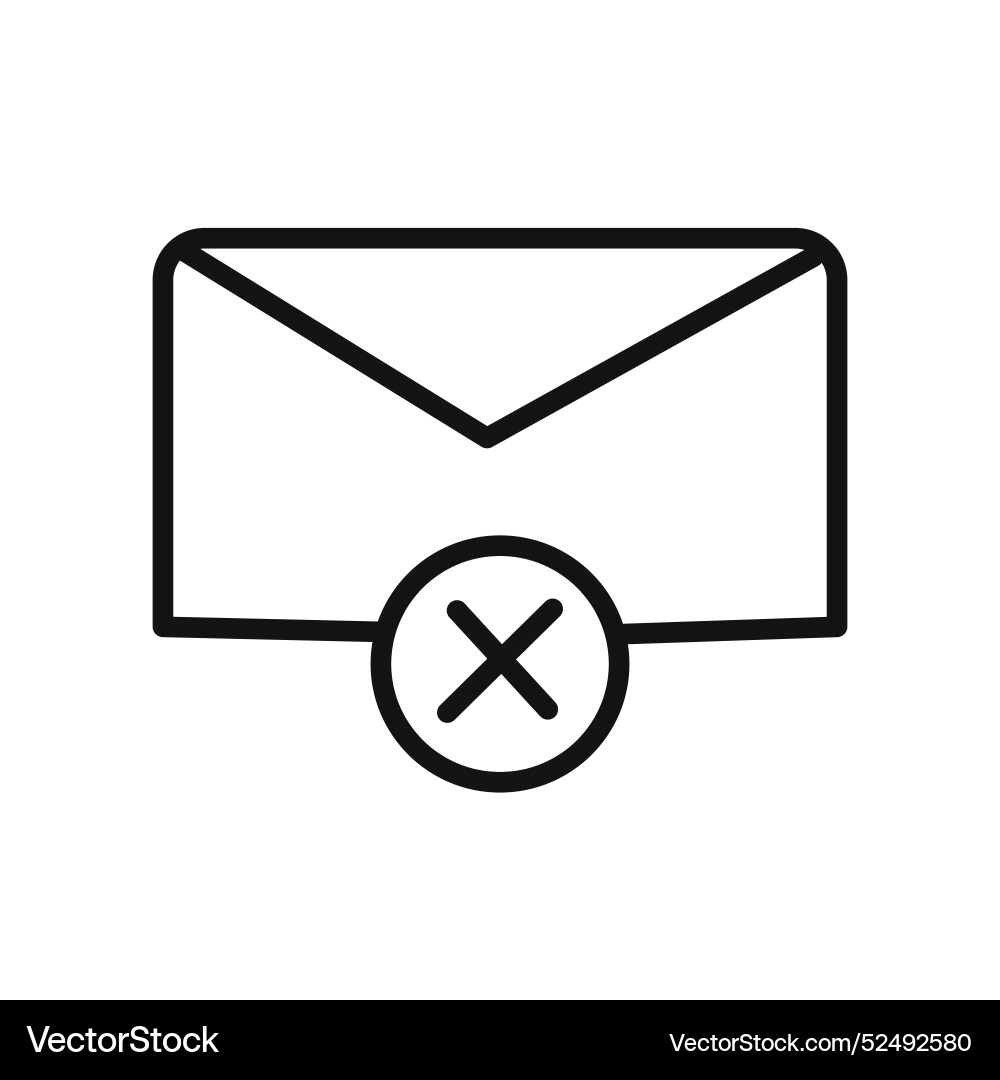 Close mail icon linear graphics set Close mail icon linear graphics set vector image