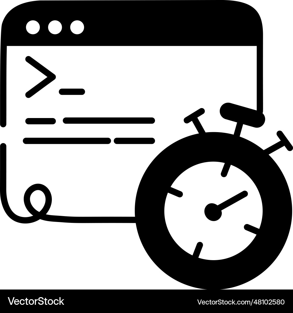Code runtime vector image