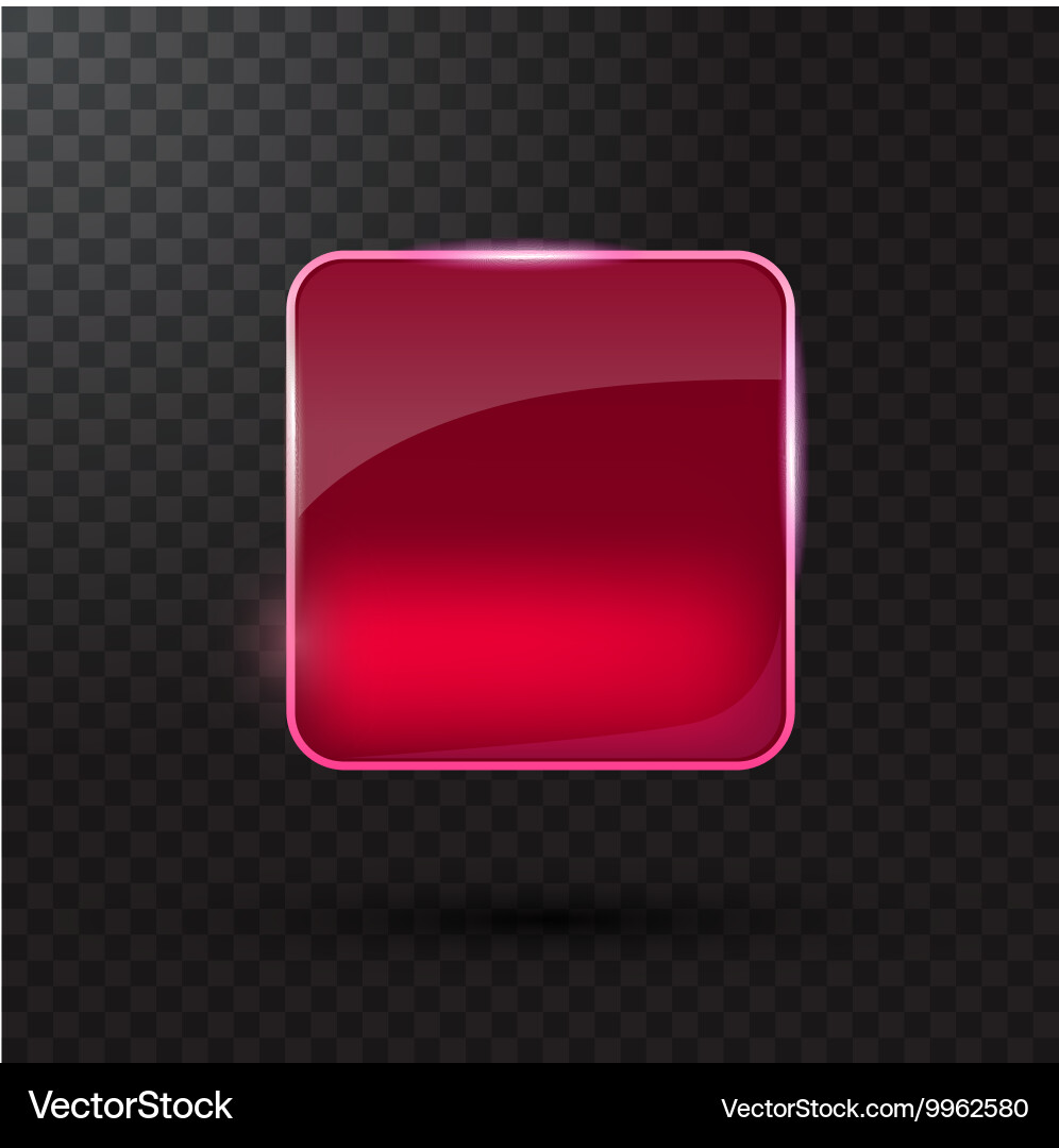 Colored glass button for web interface Vector Image