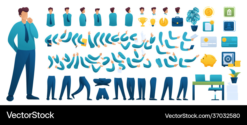 Constructor for creating a businessman n1 create Constructor for creating a businessman n1 create Vector Image
