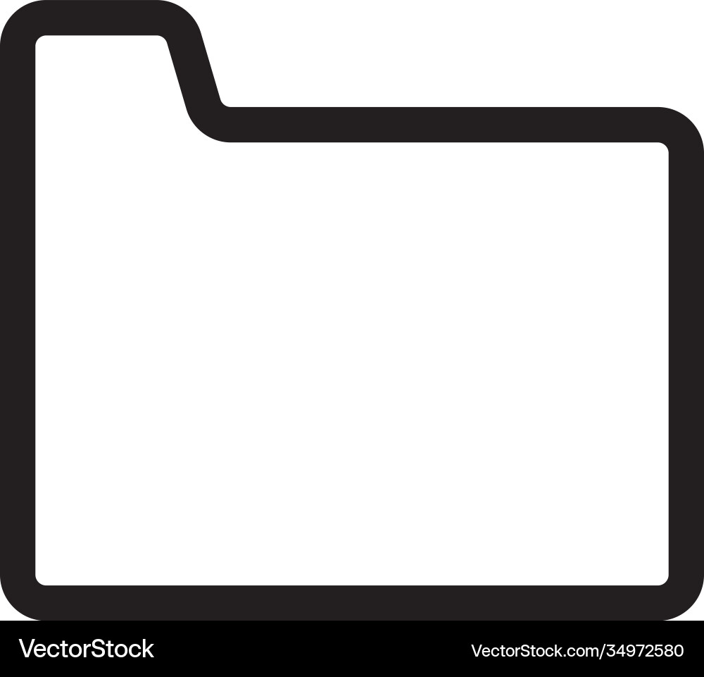Folder file document line style icon Vector Image
