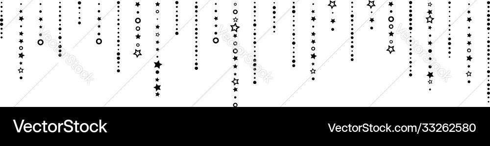 Holiday garlands celebration decoration border Holiday garlands celebration decoration border vector image