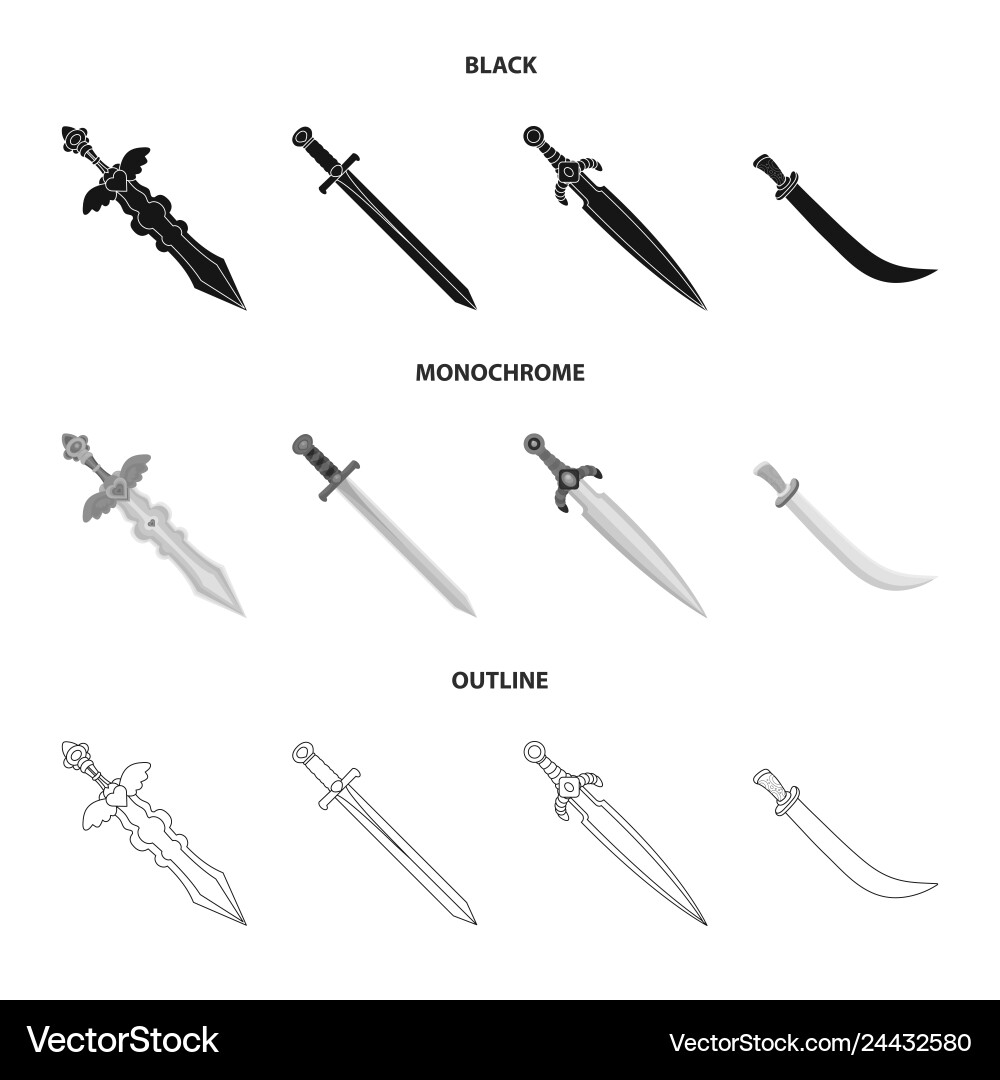 Isolated object of game and armor logo set Isolated object of game and armor logo set vector image