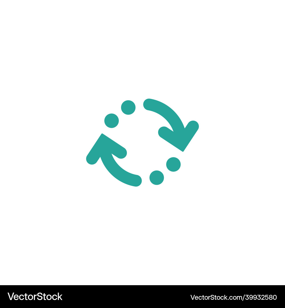 Refresh reload wait icon blue round rotation Refresh reload wait icon blue round rotation vector image