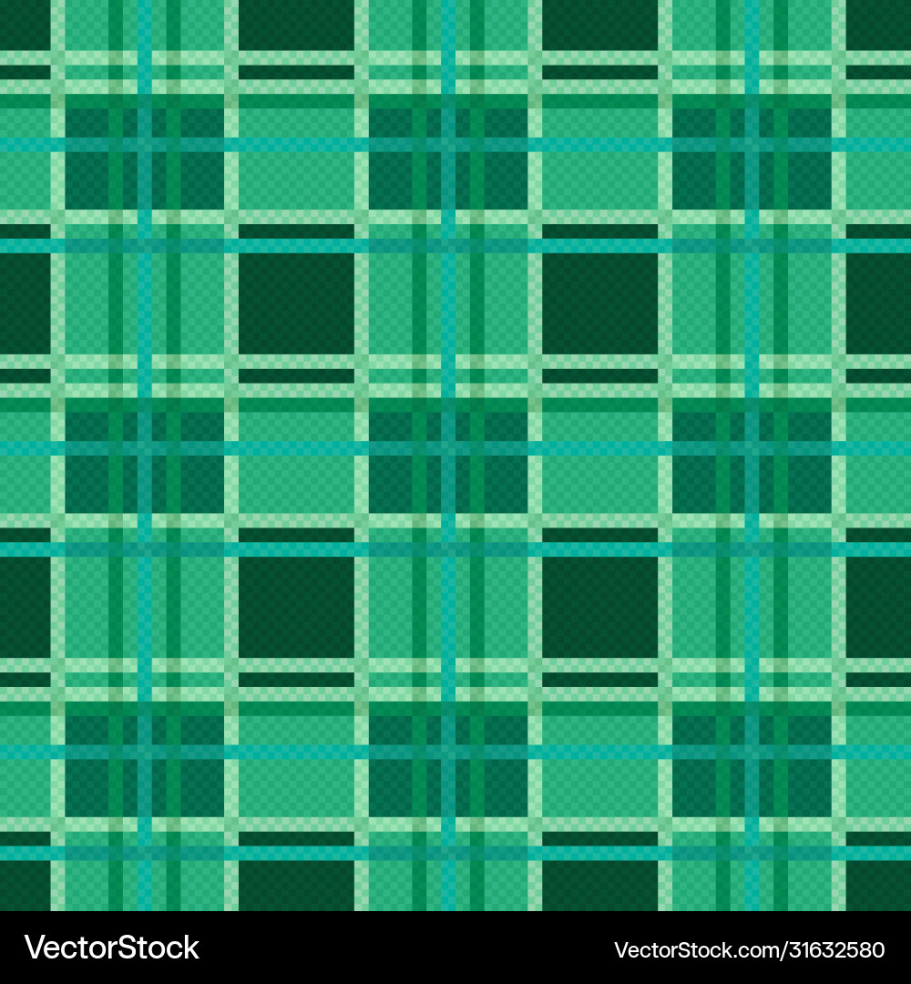 Seamless checkered pattern in emerald Seamless checkered pattern in emerald vector image