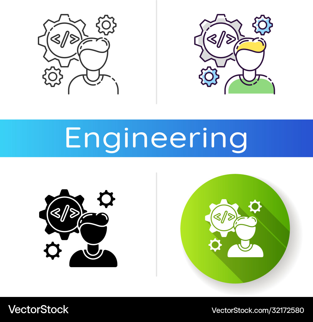 Software engineer icon Software engineer icon vector image