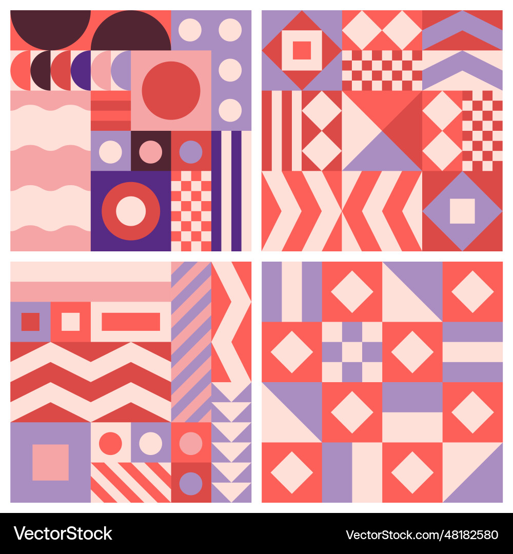Trendy abstract seamless patterns in modern Trendy abstract seamless patterns in modern vector image