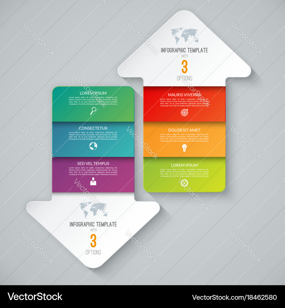 Up and Down Arrows - Workflow Template vector image