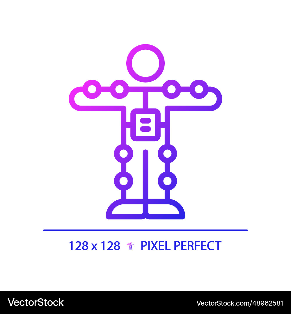 2d thin linear gradient motion capture suit icon 2d thin linear gradient motion capture suit icon vector image