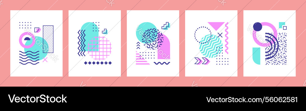 Abstrakte geometrische memphis poster graphische Formen Abstrakte geometrische memphis poster graphische Formen vektorbild