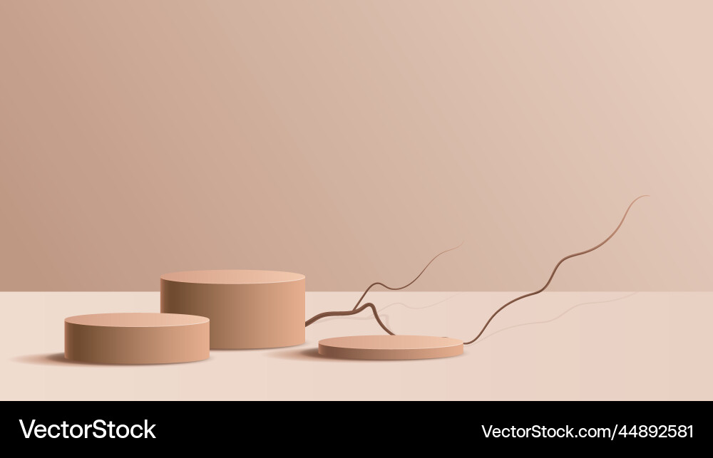 Brawn podium display minimal background product Brawn podium display minimal background product Vector Image