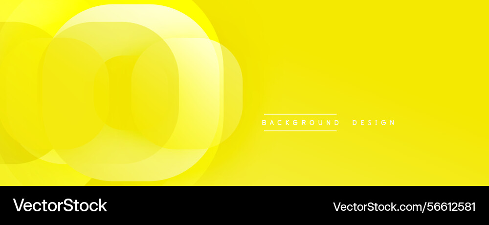 Bright yellow abstract background overlapping Vector Image