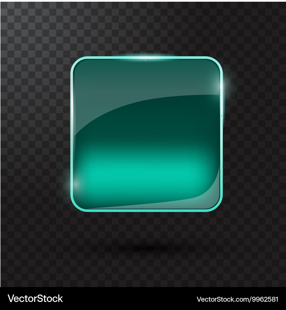 Colored glass button for web interface vector image