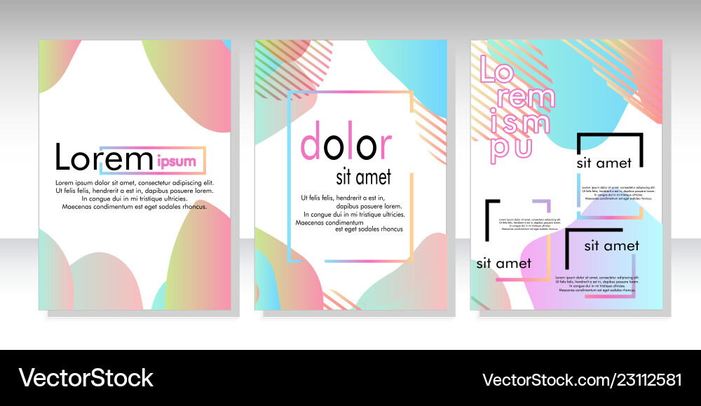 Dynamic style banner design set with fluid Dynamic style banner design set with fluid vector image