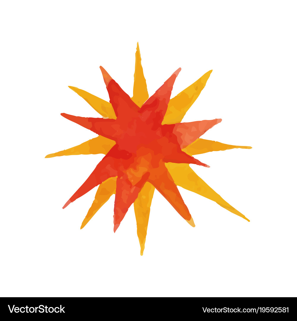 Exploding Starburst, Red and Orange vector image