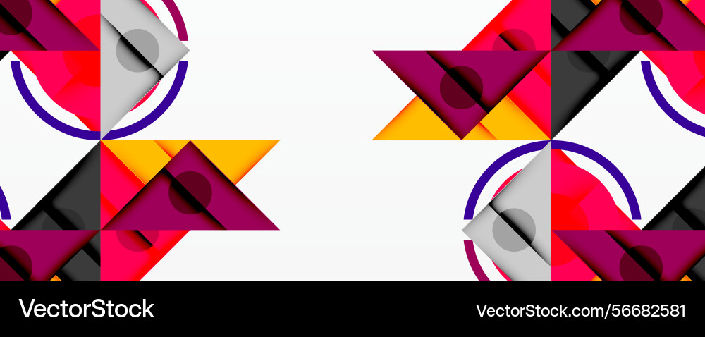Geometric shapes repeat creating symmetrical Geometric shapes repeat creating symmetrical vector image