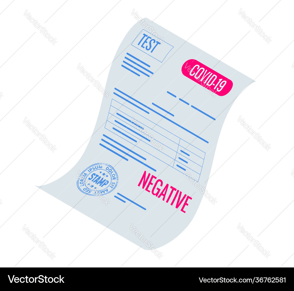 Isometric negative test result using rapid Vector Image