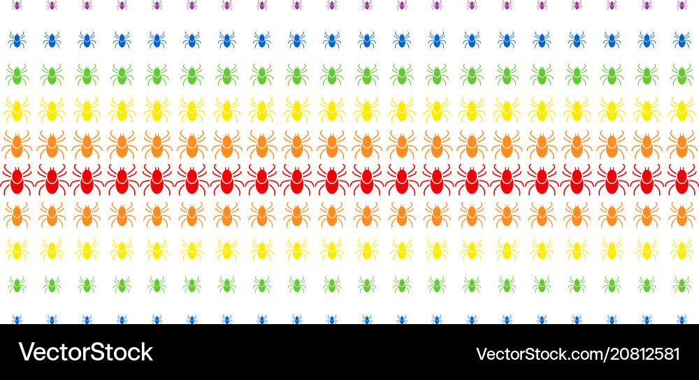 Mite tick shape halftone spectrum pattern Vector Image