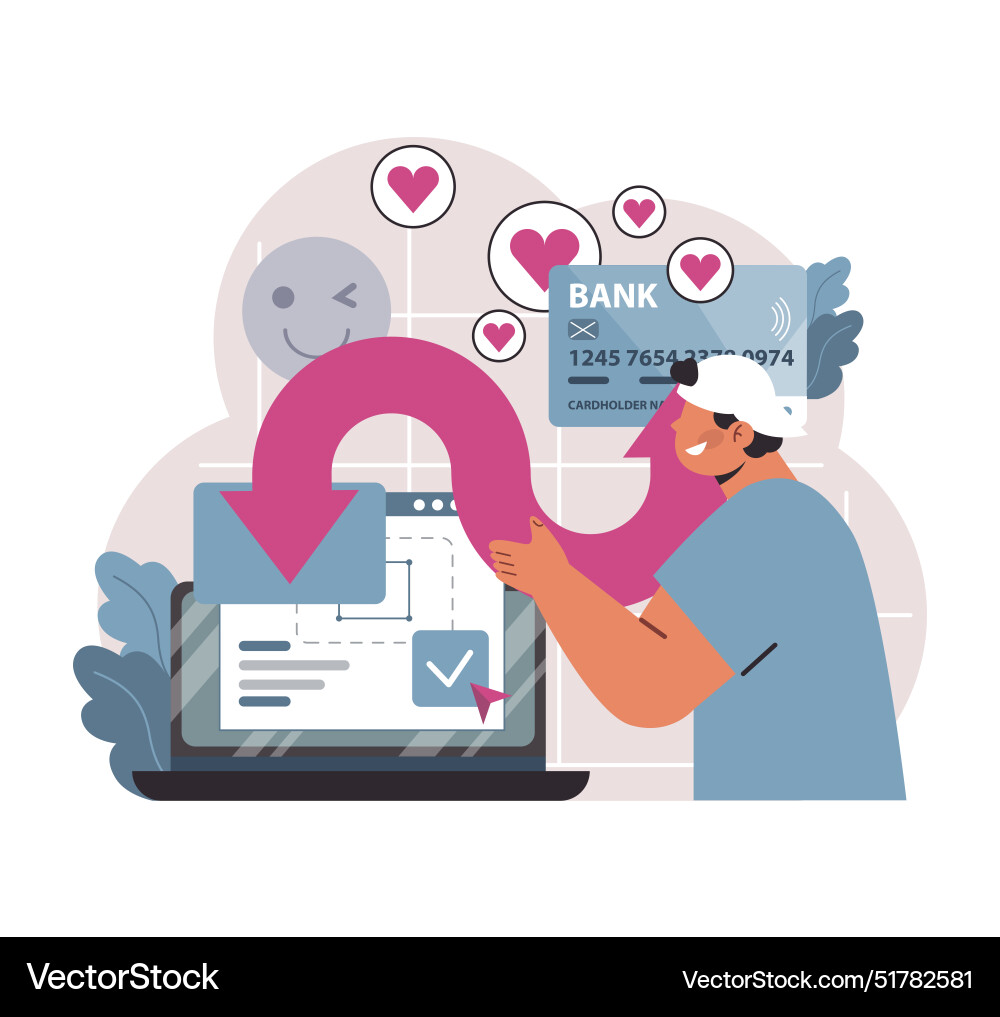Online charity and charitable foundation web Online charity and charitable foundation web vector image