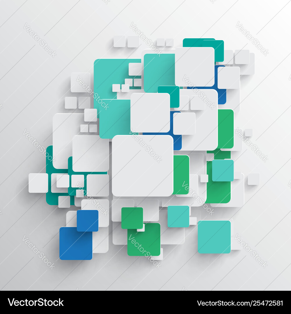 Rounded shape with shadow and colorful circle vector image