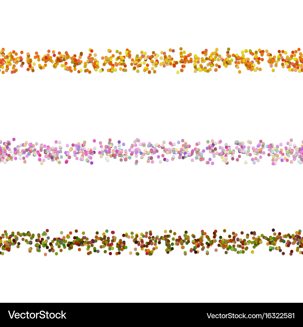 Seamless dot pattern paragraph divider line set vector image