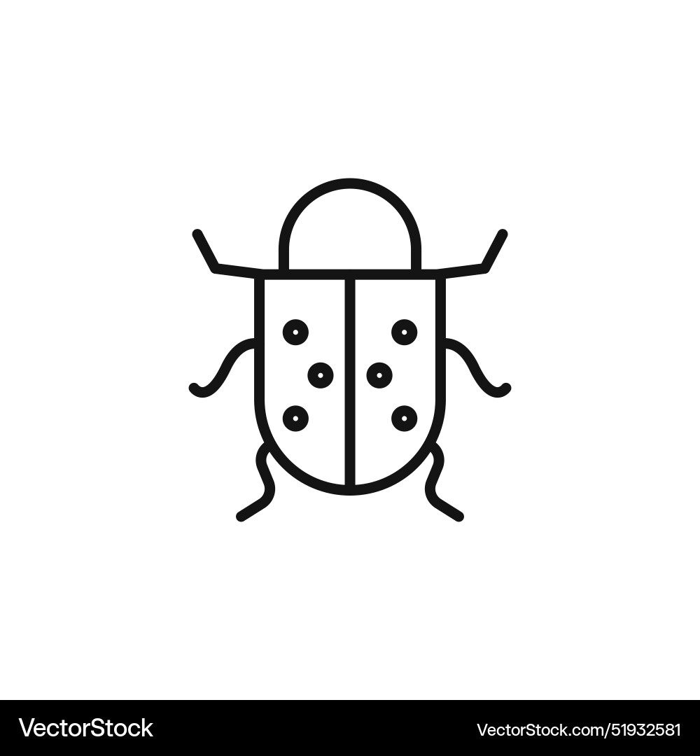 Software-Bug-Symbol zum Codieren von Debugging vektorbild