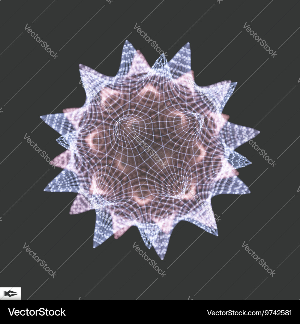 Sphere glowing grid connection structure vector image