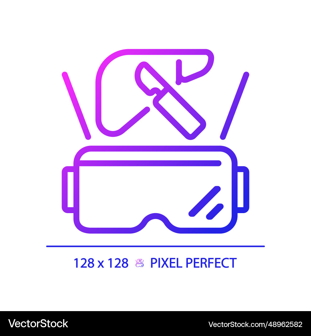 2d thin linear gradient futuristic device and vr 2d thin linear gradient futuristic device and vr vector image