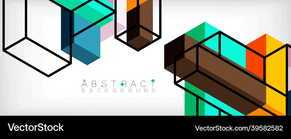Abstract background 3d cubes cubic elements Abstract background 3d cubes cubic elements vector image