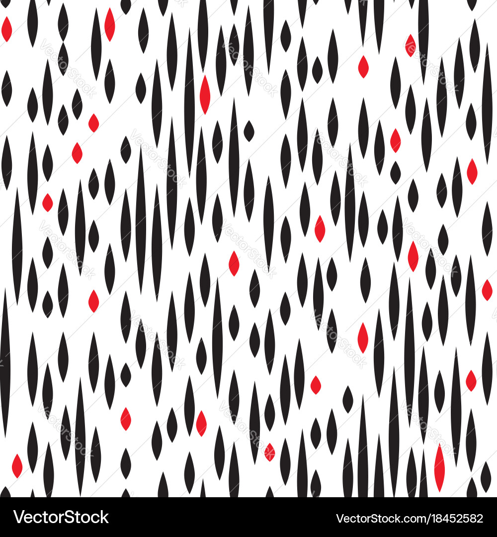 Abstract spot seamless pattern black and red blot Vector Image