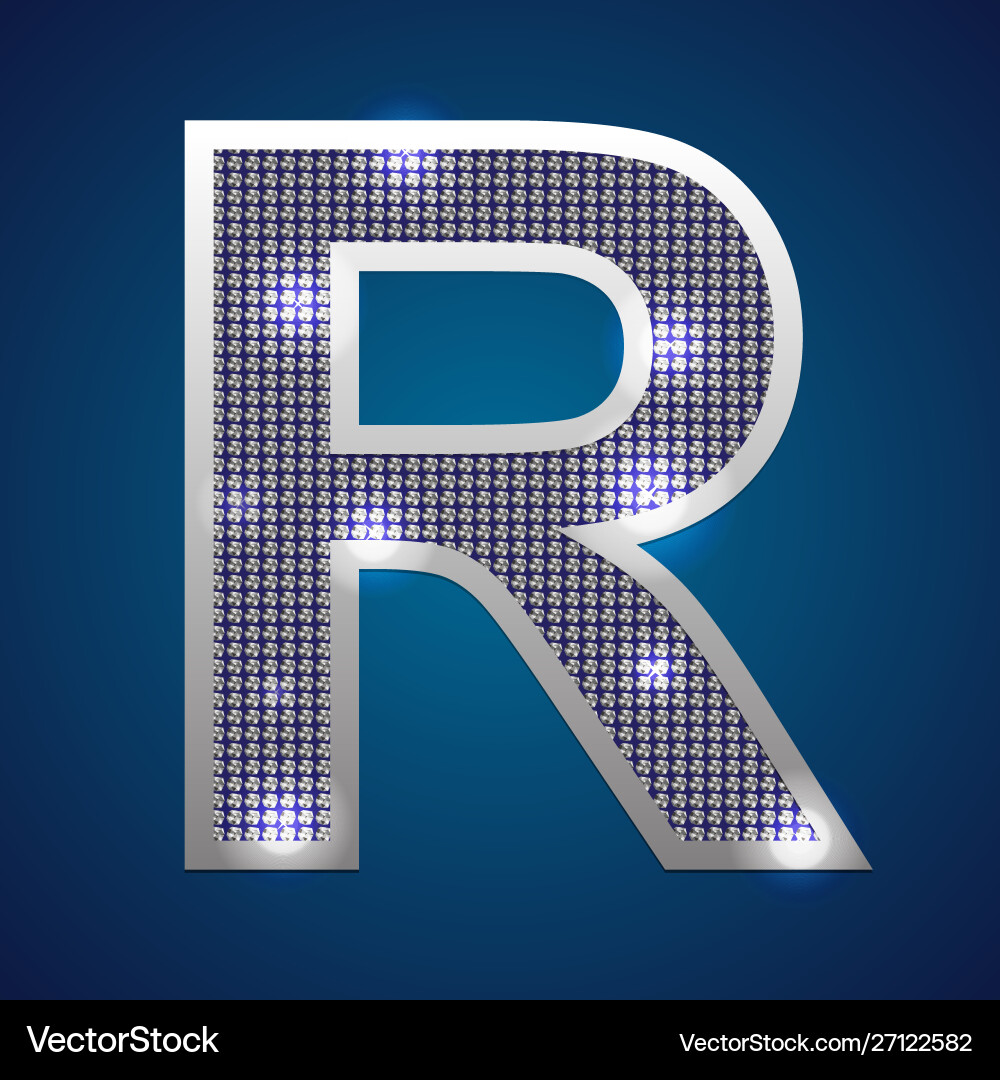 Alphabet set in diamonds and silver Alphabet set in diamonds and silver vector image