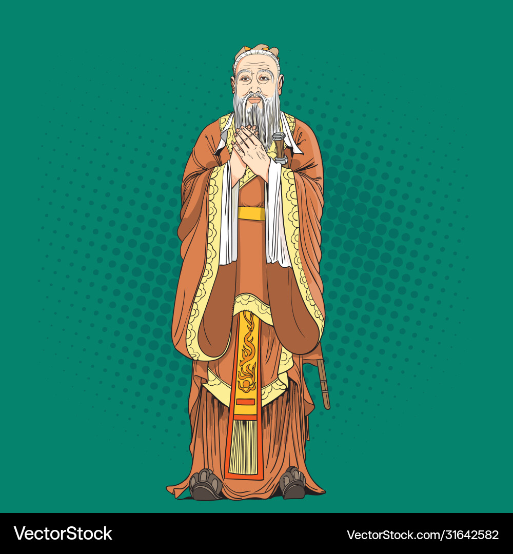 Confucius Royalty Free Vector Image - VectorStock