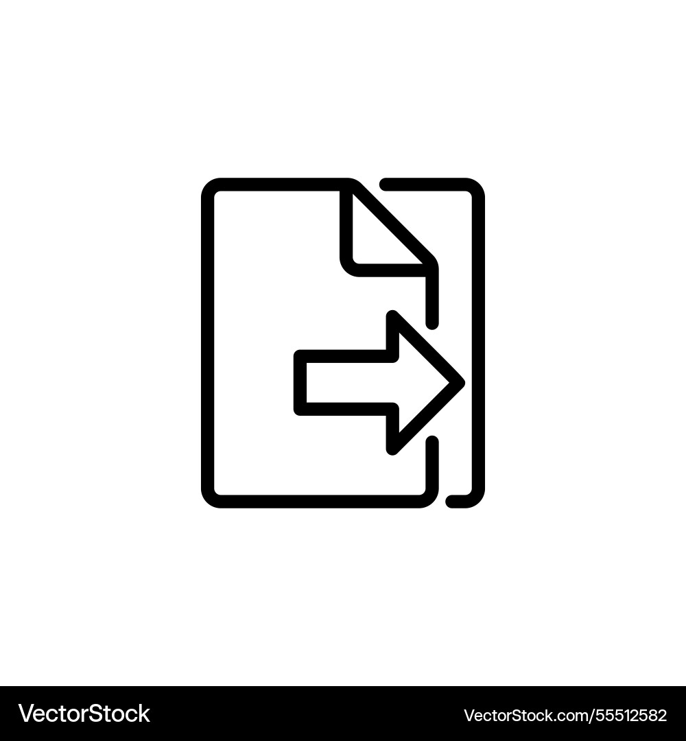 Document sharing line icon linear style sign Vector Image
