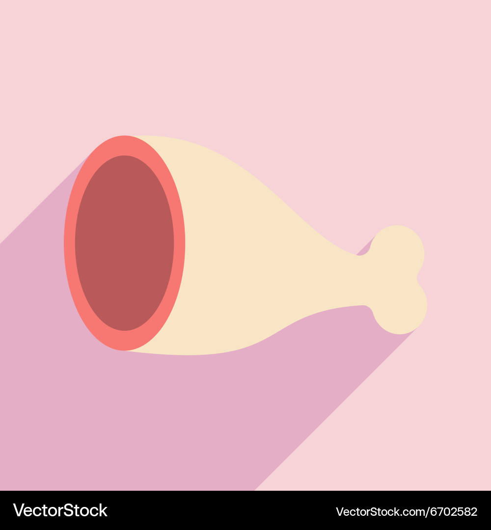 Flat with shadow icon and mobile application ham vector image