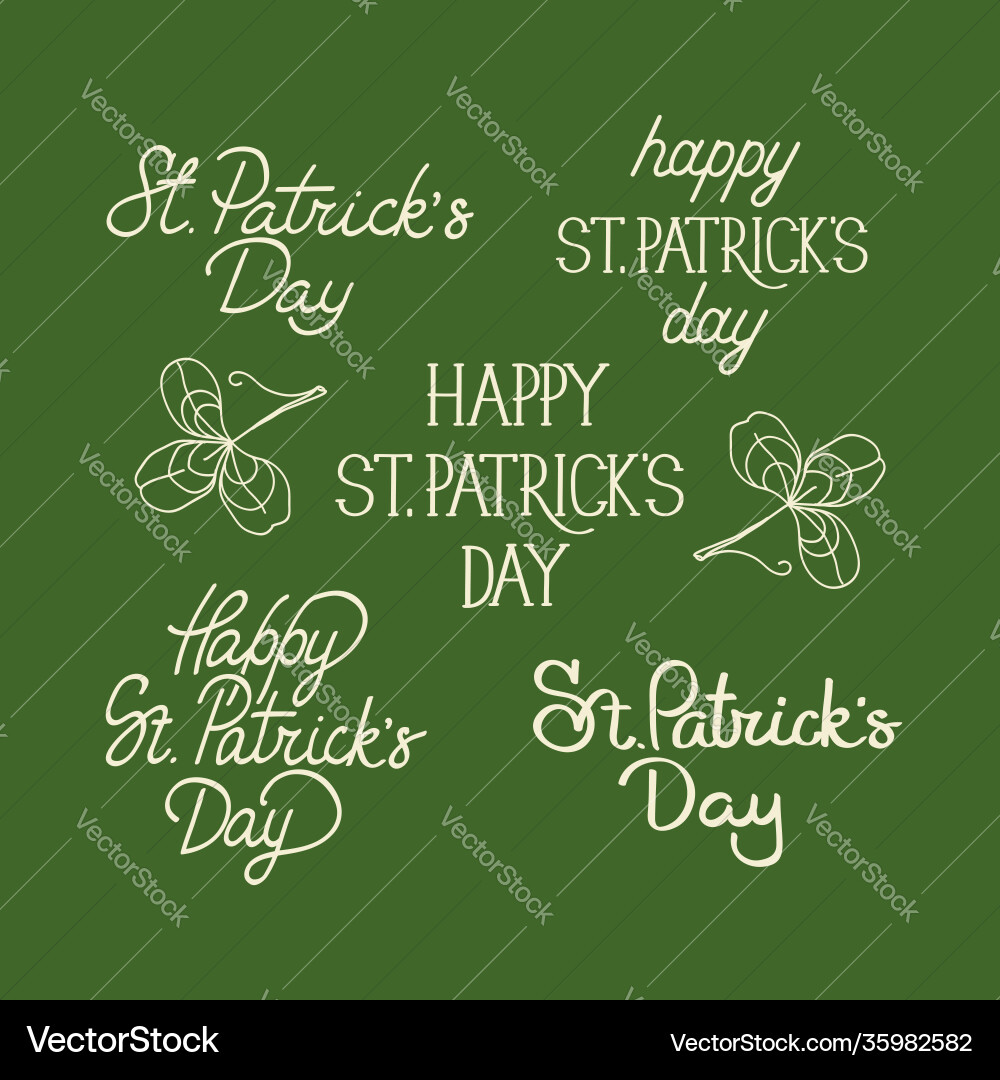 Green and white sketch composition postcard Green and white sketch composition postcard vector image