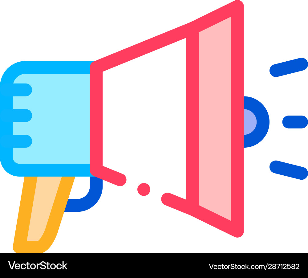 Loudspeaker megaphone agile element icon Vector Image
