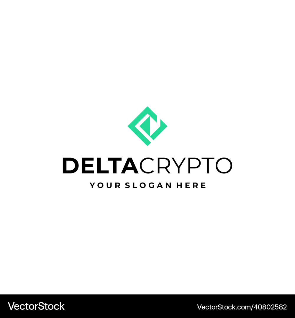 Minimalist delta crypto geometric art logo design – Royalty-Free Vector |  VectorStock