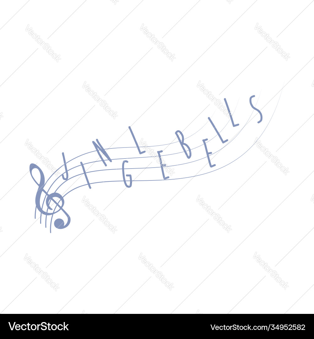 Music notes jingle bells christmas carol cartoon Music notes jingle bells christmas carol cartoon vector image